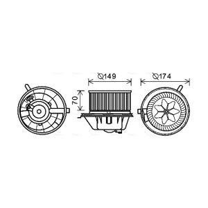 Moteur électrique, pulseur d'air habitacle AVA COOLING VN8342