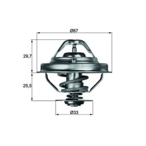 Thermostat (liquide de refroidissement) MAHLE TX 38 88D