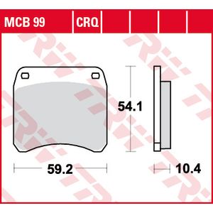 Set di pastiglie freno TRW MCB99CRQ senza patente stradale