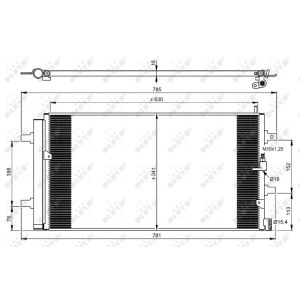 Condensador, ar condicionado EASY FIT NRF 350069