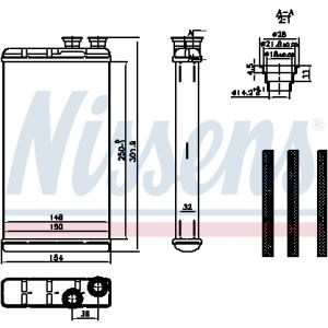 Intercambiador de calor, calefacción interior NISSENS 727210