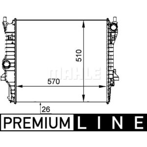 Radiator, motorkoeling MAHLE CR 1360 000P