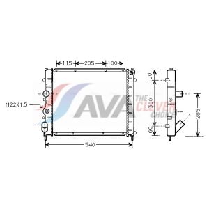 Arrefecedor do motor AVA COOLING RTA2215