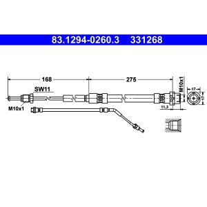 Flexible de frein ATE 83.1294-0260.3