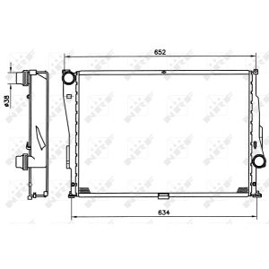 Radiador, refrigeración de motor NRF 51597