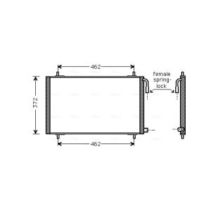 Condenseur, climatisation AVA COOLING PE5191