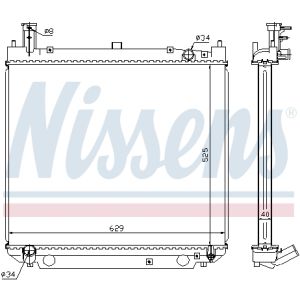 Radiador, refrigeración de motor NISSENS 64857A