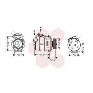 Compresor, aire acondicionado VAN WEZEL 0600K331