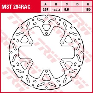 Disco de travão TRW MST284RAC, 1 Peça
