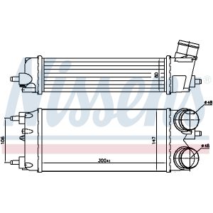 Intercooler, inlaatluchtkoeler NISSENS 96553