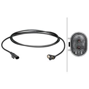 Sensor do ABS traseiro, direito HELLA 6PU 012 679-141