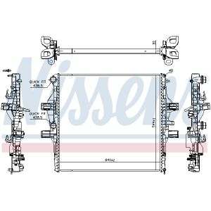 Radiator, motorkoeling NISSENS 61989