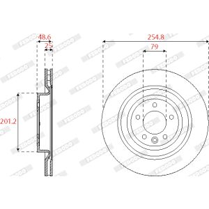 Bremsscheibe FERODO DDF2550C-1
