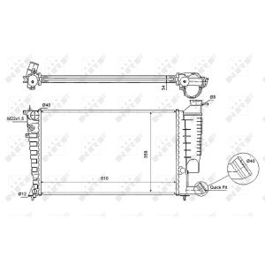 Radiator, motorkoeling EASY FIT NRF 54715