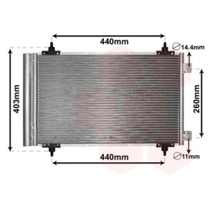 Condensator, airconditioning VAN WEZEL 09005263
