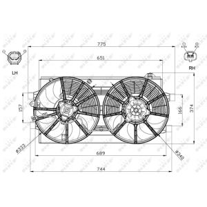 Ventilador, refrigeración de motor NRF 47570