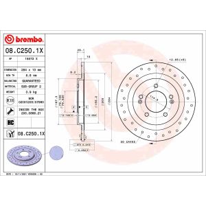Disque de frein BREMBO 08.C250.1X
