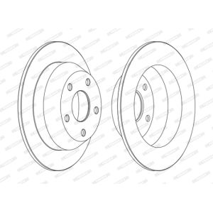 Dischi freno FERODO DDF1553C posteriore, completo, 2 pezzo