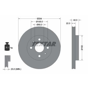 Disque de frein TEXTAR 92204503