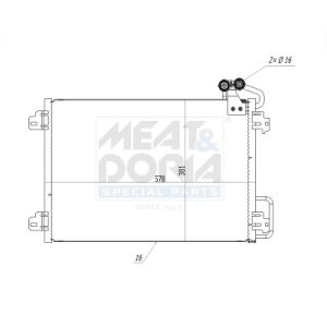 Condenseur (climatisation) MEAT & DORIA 991134