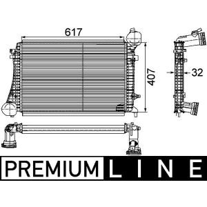 Intercooler BEHR MAHLE CI 166 000P