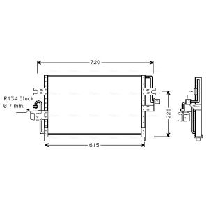 Condensador, ar condicionado AVA COOLING DN5166