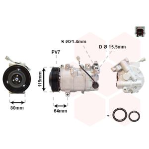 Compressor, ar condicionado VAN WEZEL 4300K492