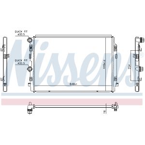 Radiatore, raffreddamento motore NISSENS 606911