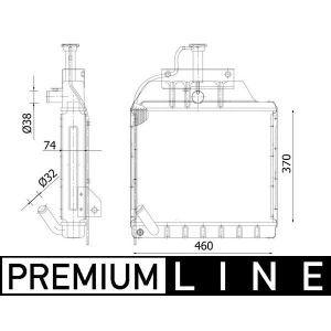 Radiateur, refroidissement moteur BEHR MAHLE CR 2302 000P