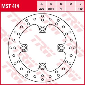 Disco freno TRW MST414, 1 Pezzo