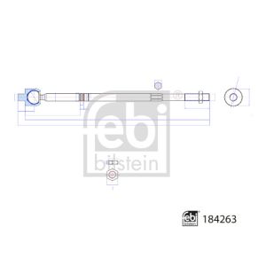 Junta axial, tirante FEBI BILSTEIN 184263