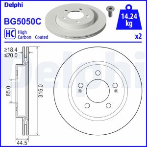Jarrulevy DELPHI BG5050C