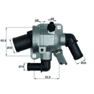 Thermostat (liquide de refroidissement) MAHLE TI 173 88