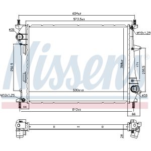 Radiator, motorkoeling NISSENS 617867