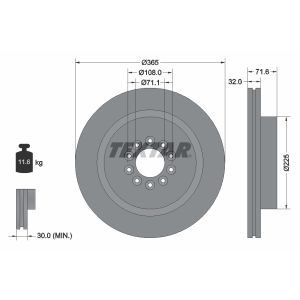 Disco de freno TEXTAR 92223103 delantero, ventilado , 1 Pieza