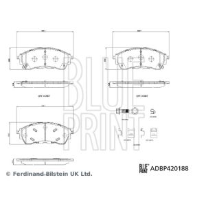 Levyjarrun jarrupalasarja BLUE PRINT ADBP420188