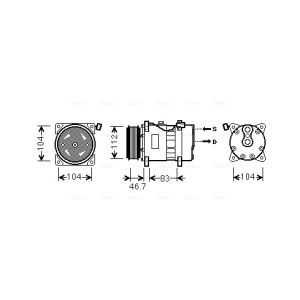 Compressor, ar condicionado AVA COOLING VNAK288