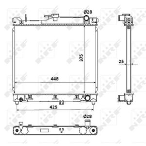 Radiator, motorkoeling NRF 53930