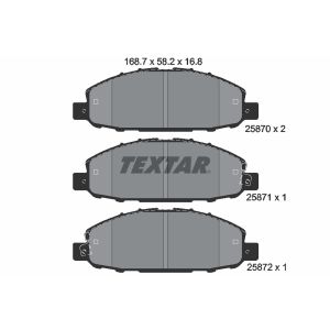 Bremsbelagsatz TEXTAR 2587001, Vorne