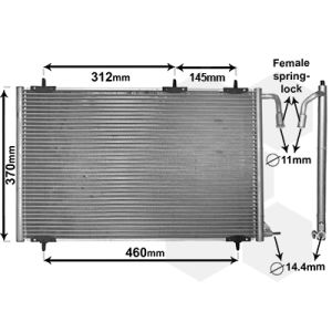 Condenseur (climatisation) VAN WEZEL 40005257