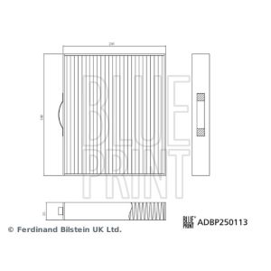 Filtro, ar do habitáculo BLUE PRINT ADBP250113
