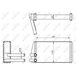 Wärmetauscher, Innenraumheizung NRF 54267