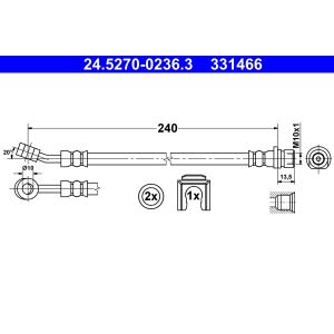 Bremsschlauch ATE 24.5270-0236.3