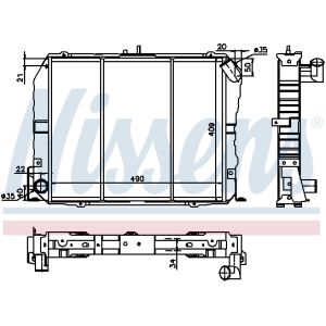 Radiator, motorkoeling NISSENS 64737