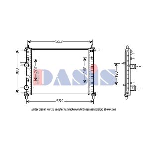 Radiateur moteur AKS DASIS 080096N