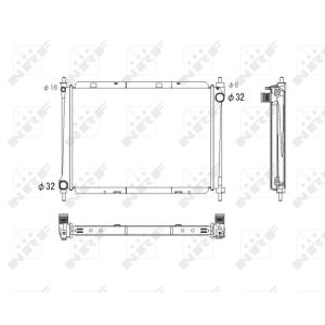 Radiator, motorkoeling NRF 53759