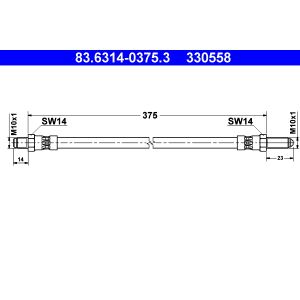 Bremsschlauch ATE 83.6314-0375.3