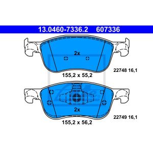 Bremsbelagsatz ATE 13.0460-7336.2, Vorne