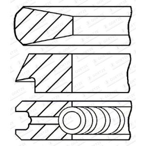 Zuigerveerset LKZ ring GOETZE 08-433607-00