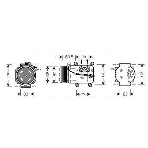 Compressor, ar condicionado AVA COOLING FDAK082